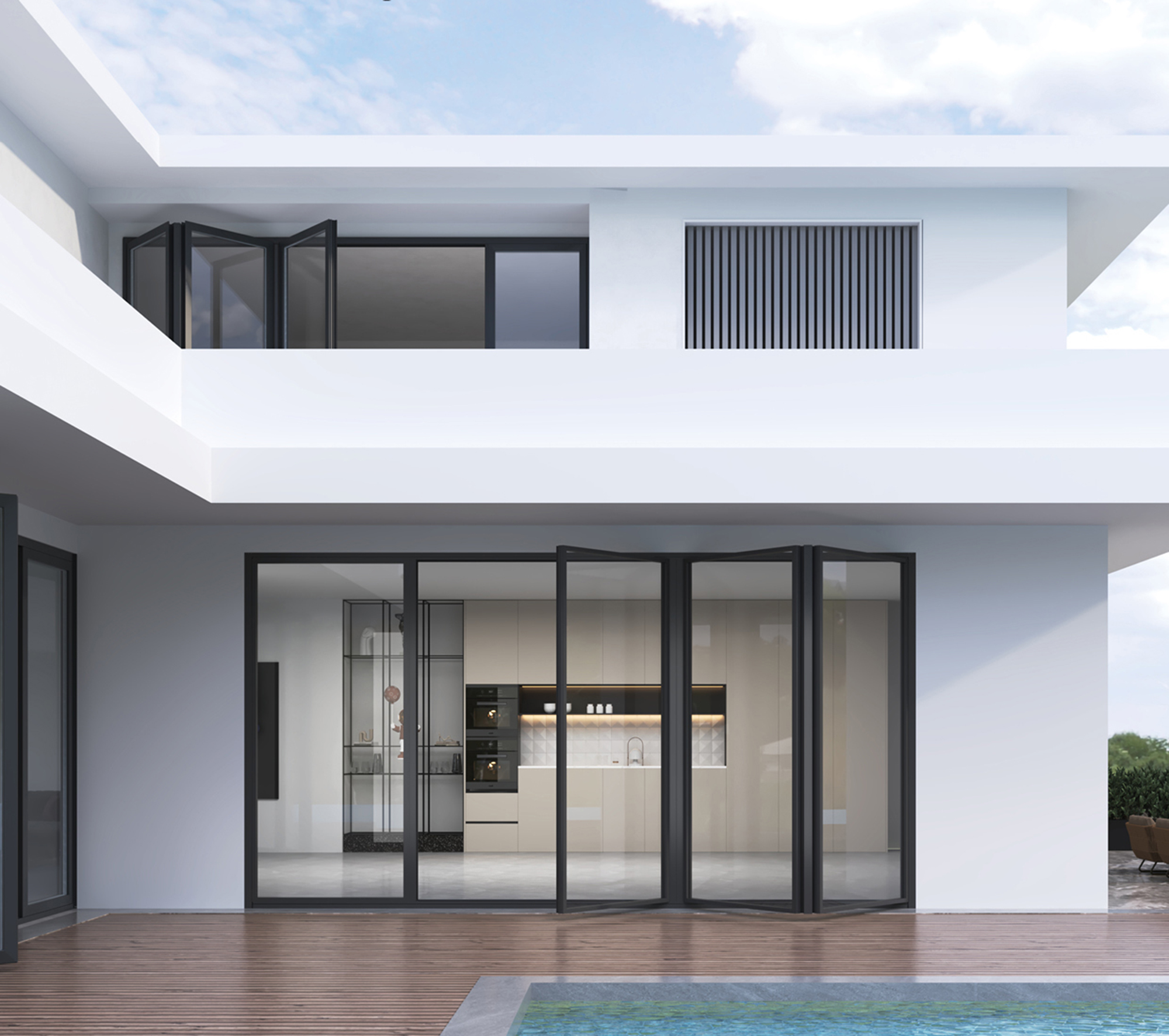 20 bifold doors with frosted glass