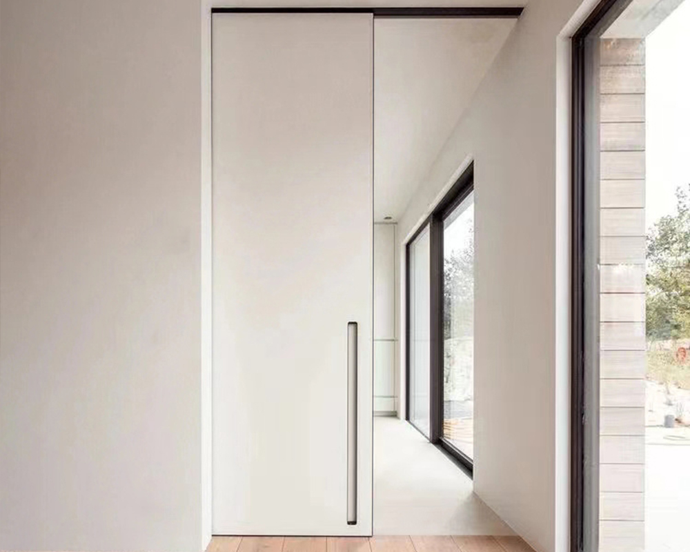 Pasgemaakte hoë-end minimalistiese aluminium ingangsdeur02 (4)